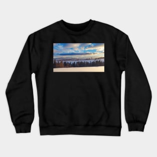 Distant Tatry mountains winter panorama Crewneck Sweatshirt